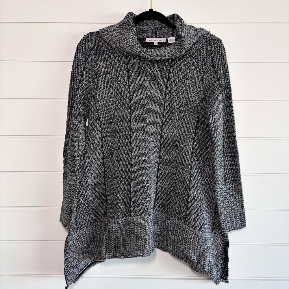 Eight Eight Eight women’s tunic length pullover cowl neck hi/lo sweater Size M - Picture 5 of 15